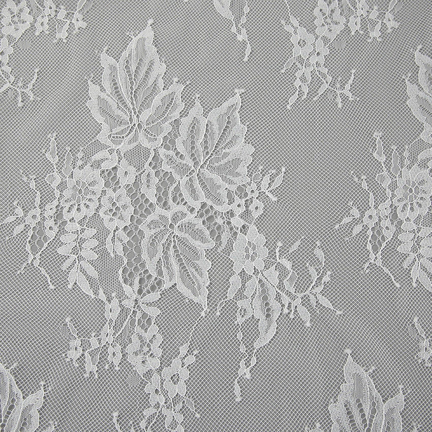 Women’s White Lace Jacquard Midi Skirt  See-Through