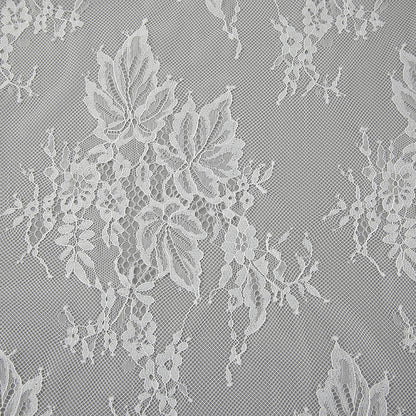 Women’s White Lace Jacquard Midi Skirt  See-Through