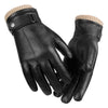 Winter Leather Gloves for Men with Sheepskin and Touchscreen
