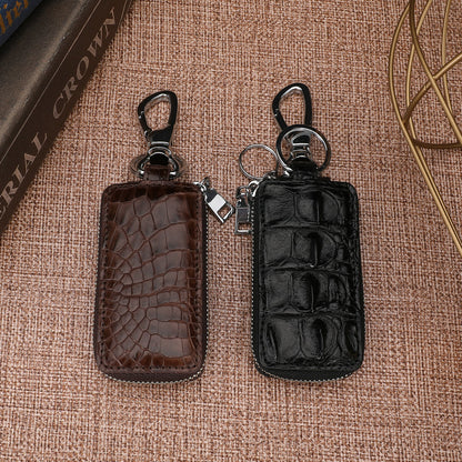 crocodile leather key pouch