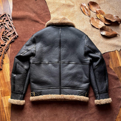 Men Real Shearling Jacket Winter Coat for Men