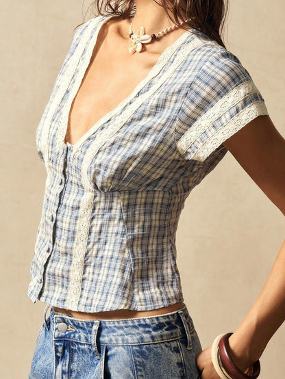 Short Sleeve Lace top