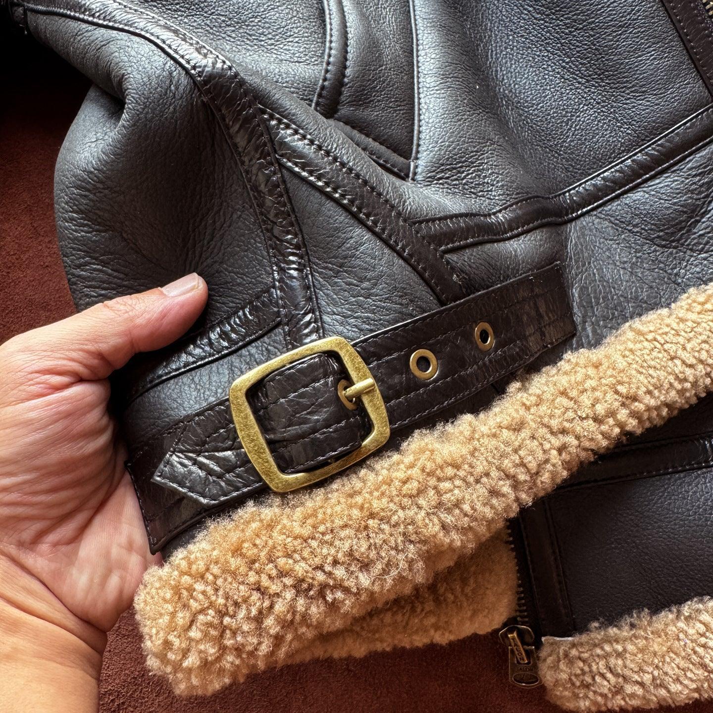 Men Real Shearling Jacket Winter Coat for Men