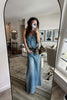 Women's Denim Sleeveless Vest Flap Pocket