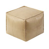 Leather Footrest Ottoman Cover for Square Floor