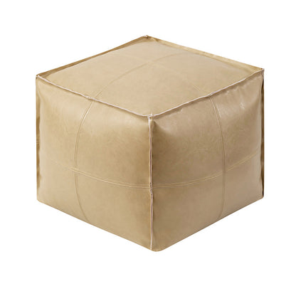 Leather Footrest Ottoman Cover for Square Floor