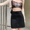 High Waist Faux Leather Skirts