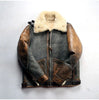 Men Real Shearling Leather Aviator Jacket