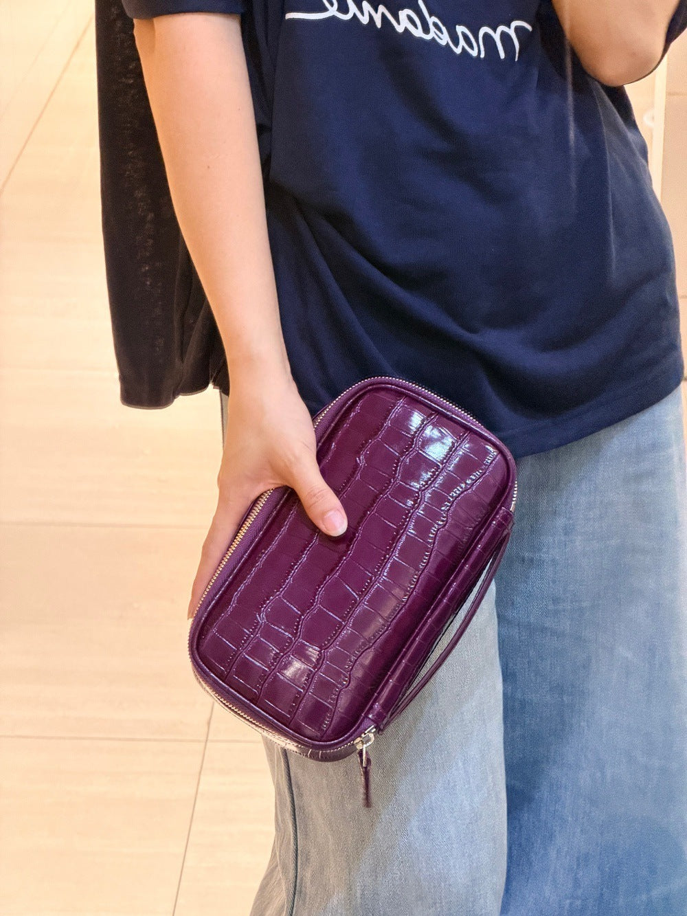 Women’s Genuine Leather Cosmetic Bag