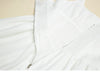 White linen a line midi sundress square neck summer