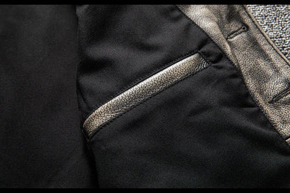 Washed distressed cowhide leather riding vest