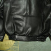 Urban aviator leather bomber jacket