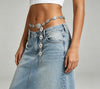 Women’s Engraved Medallion Waist Chain with Vintage Drop Detail
