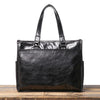Leather Men's Business Laptop Briefcase with Shoulder Strap