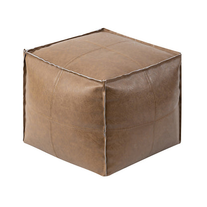Leather Footrest Ottoman Cover for Square Floor