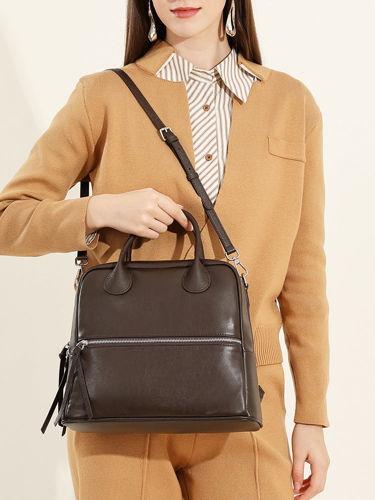 Leather Backpack Women Genuine Cowhide