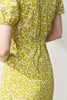 yellow floral v neck midi dress summer