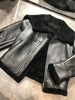 Women’s Black Leather Bomber Jacket with Fur Collar
