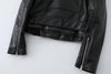 Women’s Slim Fit Motorcycle PU Leather Jacket
