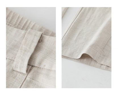 Natural beige wide leg trousers for warm days