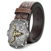 Men’s Western Bullhead Genuine Leather Belt