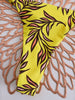 Yellow Tropical Print Two Piece Bikini Set