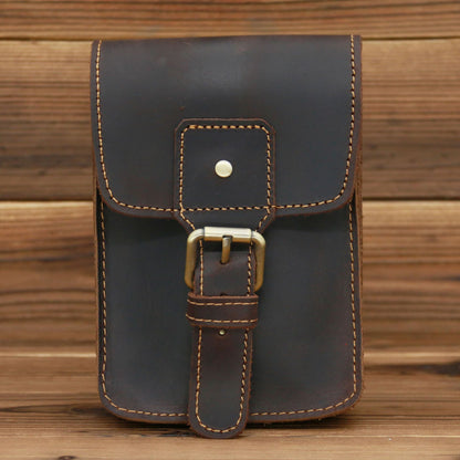 Men’s Leather Waist Bag Genuine Leather Phone Holder