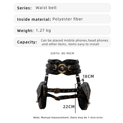 Waist Bag for Women with Double Side Pouches
