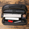 Men’s Leather Backpack with Trolley Sleeve Travel Laptop