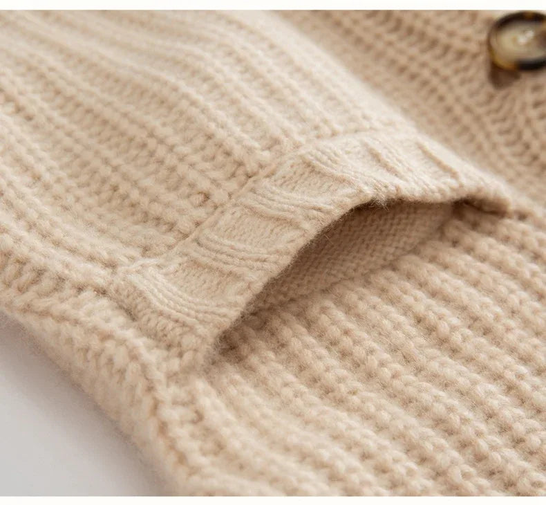 Women’s Heavyweight Cashmere Knit Cardigan Jacket