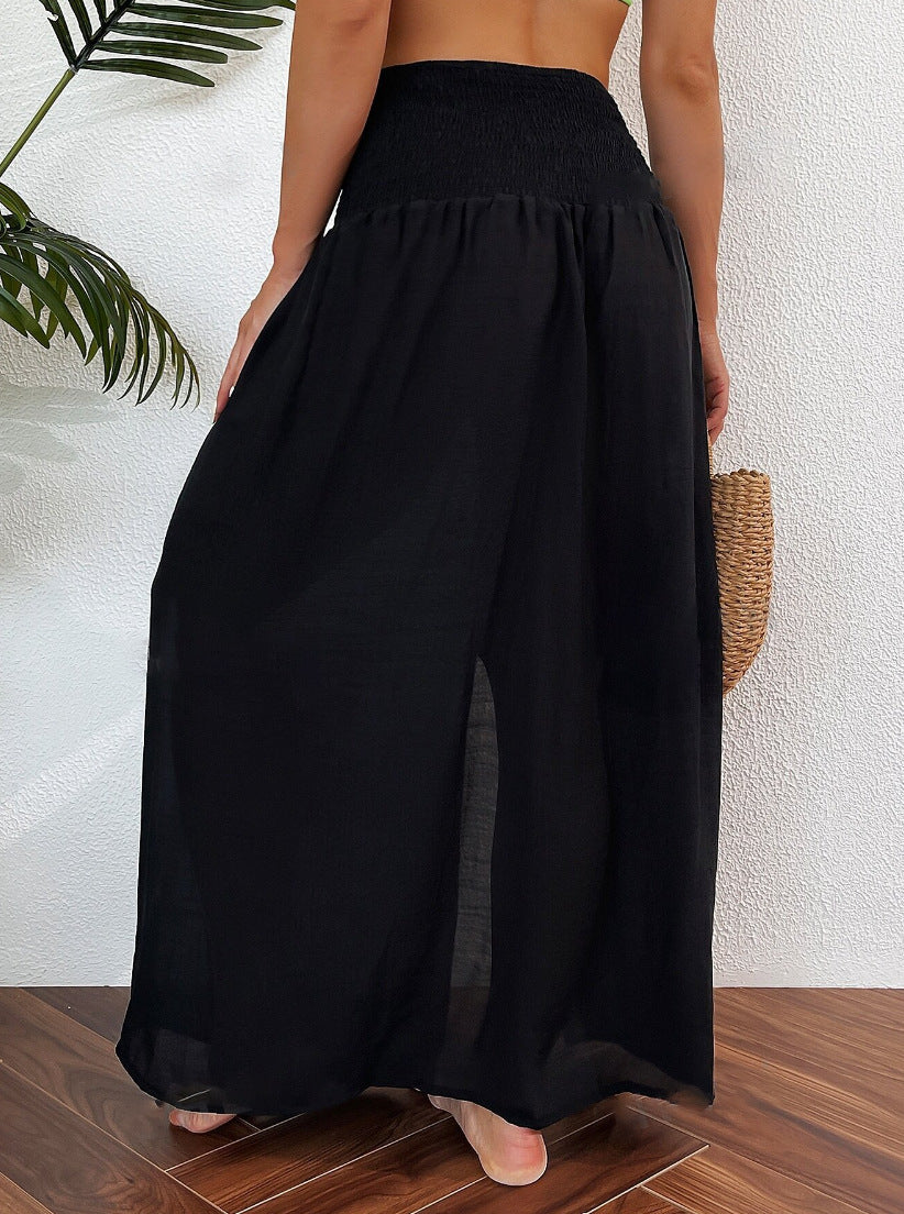 Swim Summer Beach Split Thigh Cover Up Skirt