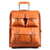 Leather Carry On Trolley Suitcase Cabin Bag with Wheels