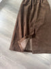Women’s Genuine Suede Midi Skirt High Waist