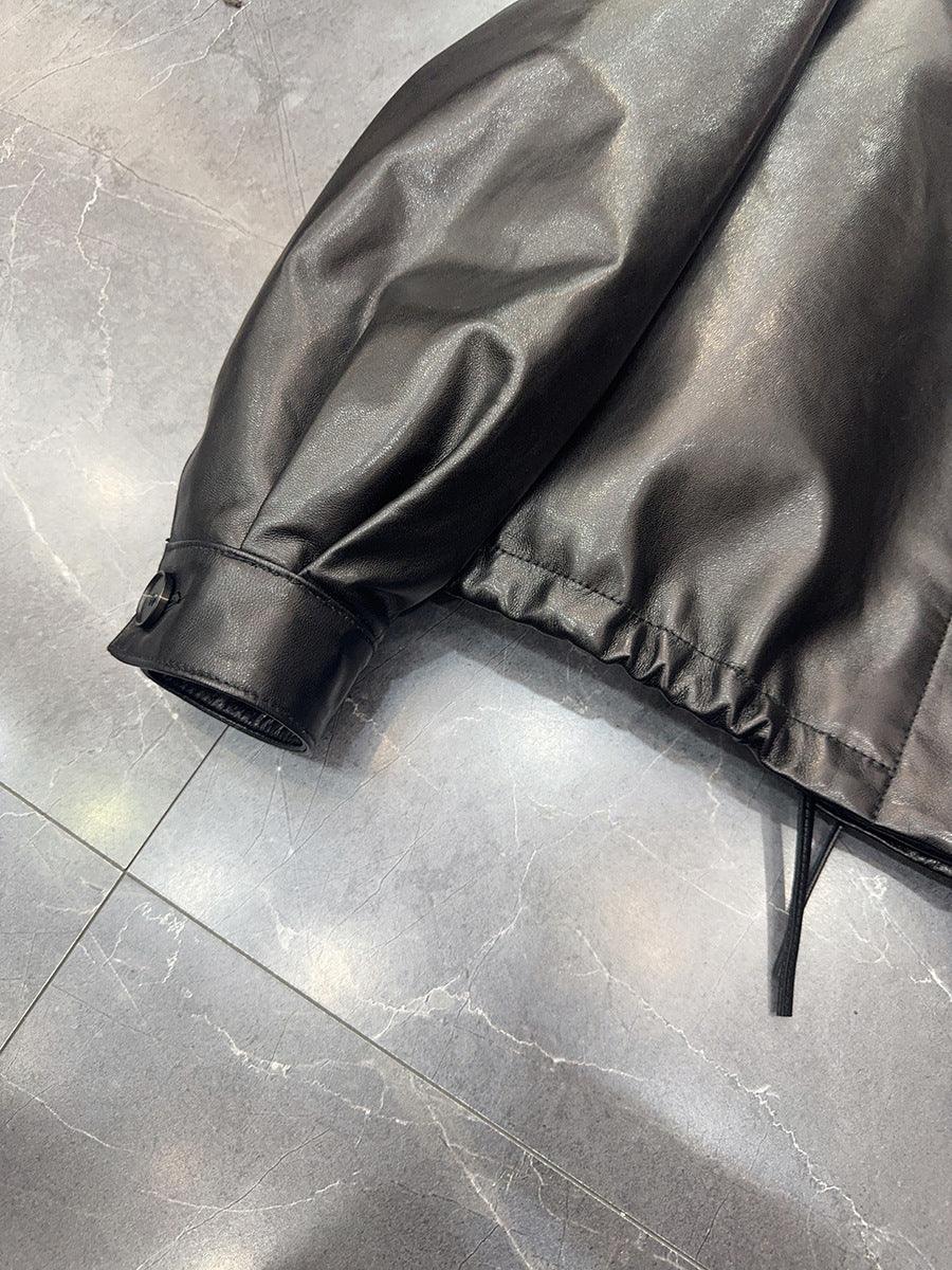 Oil Waxed Women Leather Jacket