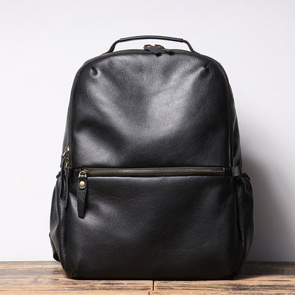 Men’s Leather Backpack with Trolley Sleeve