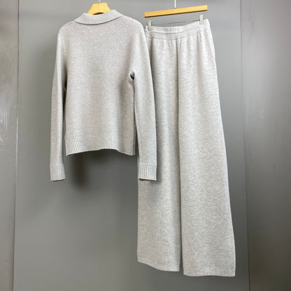 Women’s Real Cashmere Sweater and Pants Lounge Set