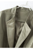 Women Leather Jacket Lychee Grain Belted Short Coat
