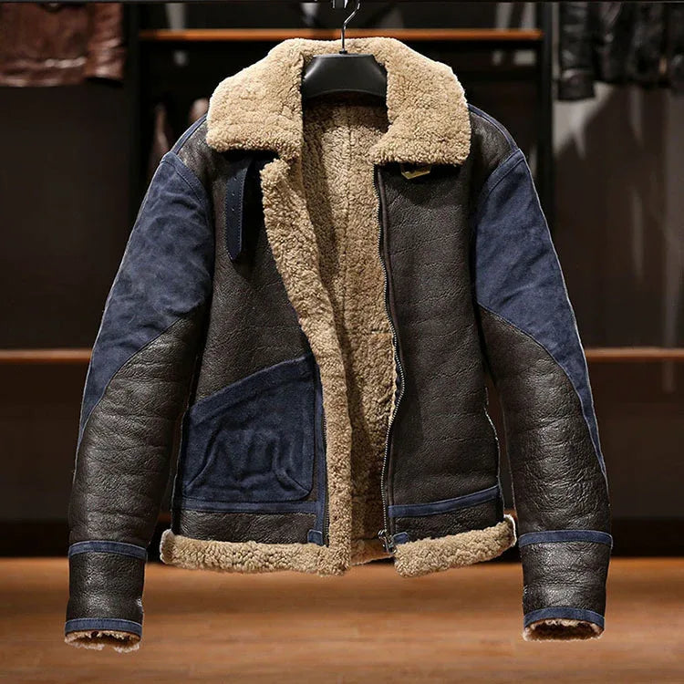 Men’s B3 Real Shearling Fur Leather Jacket