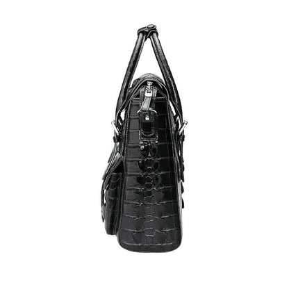 Men’s Siamese Crocodile Leather Handbag