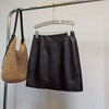 Women’s Genuine Leather Mini Skirt High Waist