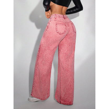 Straight-Leg Denim Jeans