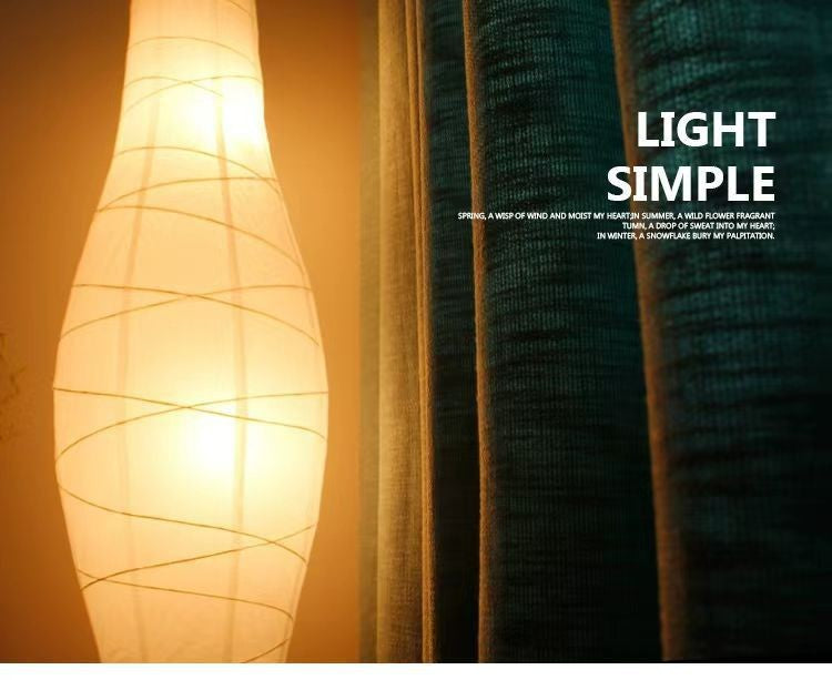 Nordic rice paper column floor lamp 2 light