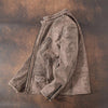Men Tumbled Cowhide Leather Jacket