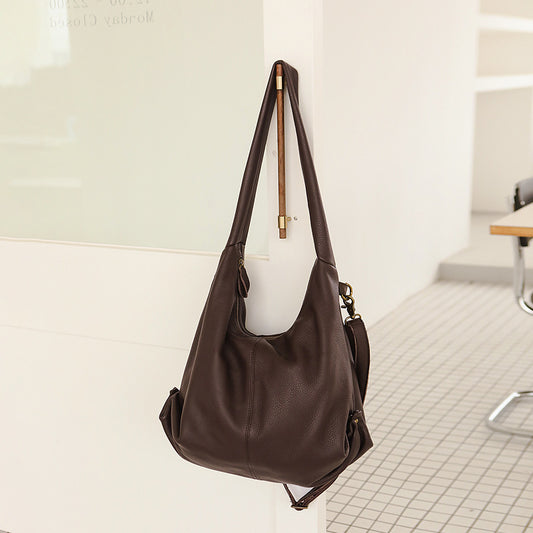 Women Leather Office Tote Bag With Zipper