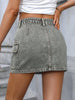 Denim Mini Skirts Cargo Style