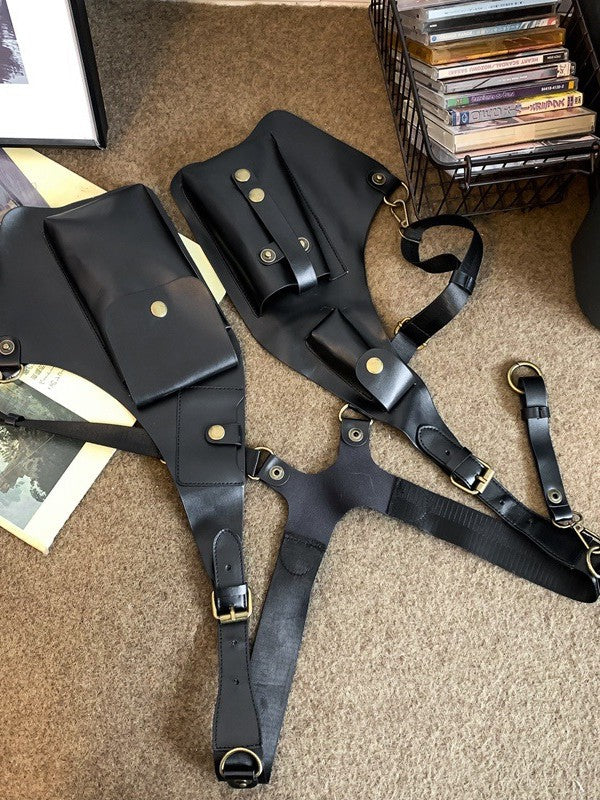 Leather Shoulder Holster Underarm Wallet & Chest Rig Pouch