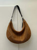 Suede Leather Underarm Crescent Shoulder Bag