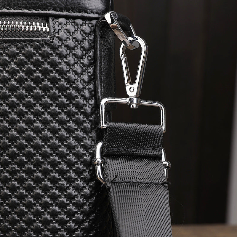Genuine Leather Men's Office Briefcase Bag