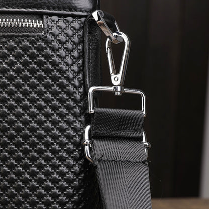 Genuine Leather Men's Office Briefcase Bag
