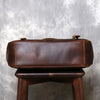 Leather messenger bag briefcase for men